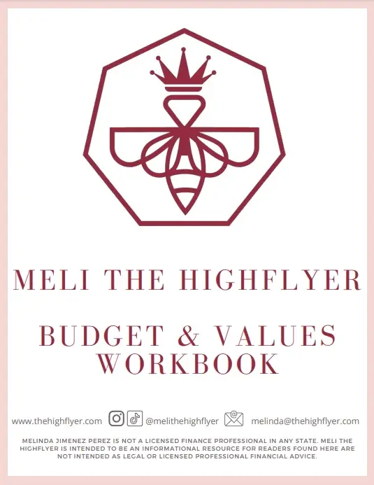 Values and Budgeting Workbook Cover